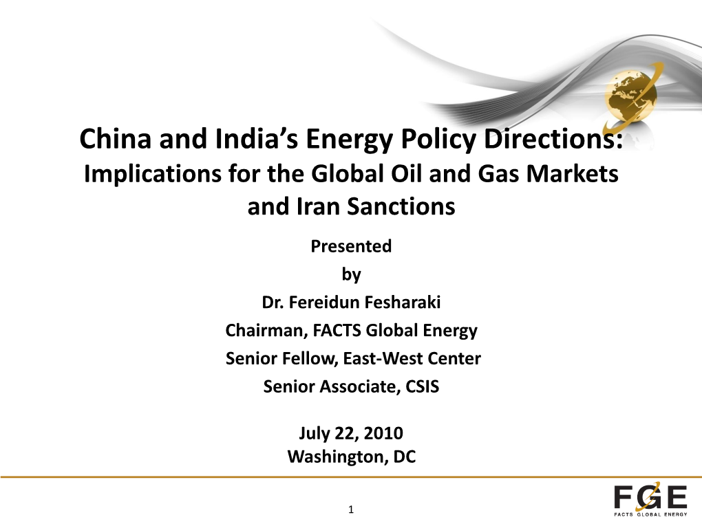 China and India's Energy Policy Directions