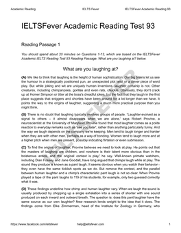 Ieltsfever Academic Reading Test 93