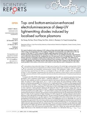 Top- and Bottom-Emission-Enhanced Electroluminescence of Deep-UV