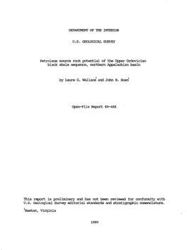 Petroleum Source Rock Potential of the Upper Ordovician Black Shale Sequence, Northern Appalachian Basin