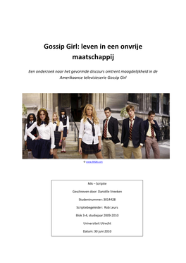 Gossip Girl: Leven in Een Onvrije Maatschappij