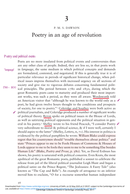 Poetry in an Age of Revolution