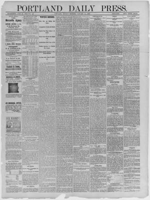 Portland Daily Press: January 11,1886