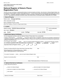 National Register of Historic Places Registration Form