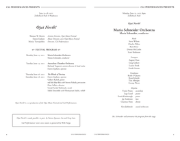 Maria Schneider Orchestra Maria Schneider, Conductor Thomas W