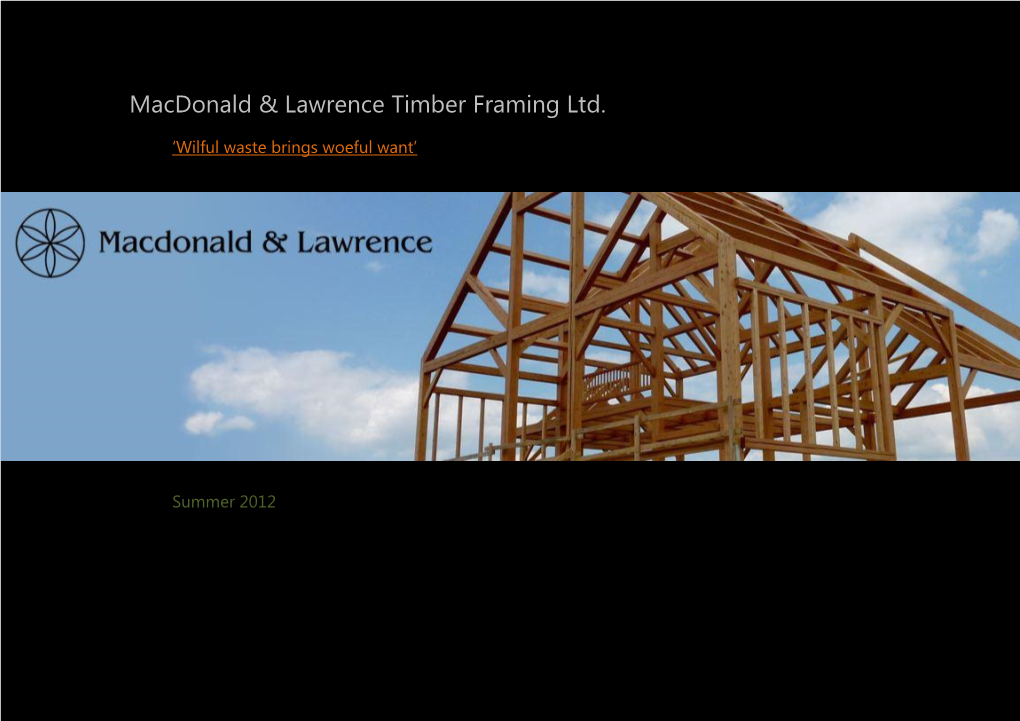 Macdonald & Lawrence Timber Framing Ltd