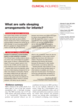 What Are Safe Sleeping Arrangements for Infants? L
