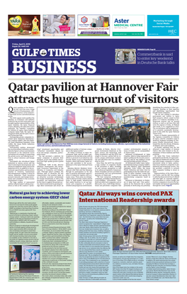Qatar Pavilion at Hannover Fair Attracts Huge Turnout of Visitors