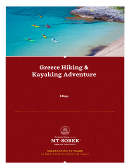 Greece Hiking & Kayaking Adventure