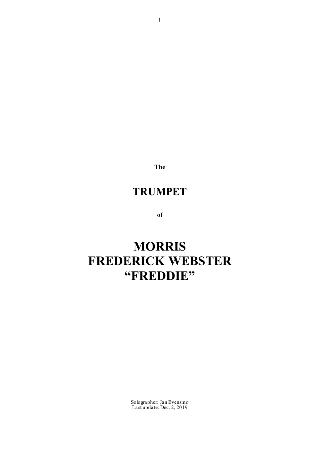 Morris Frederick Webster “Freddie”