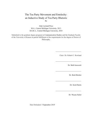 The Tea Party Movement and Entelechy: an Inductive Study of Tea Party Rhetoric By
