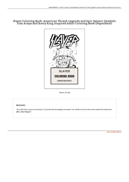 Read Ebook \ Slayer Coloring Book