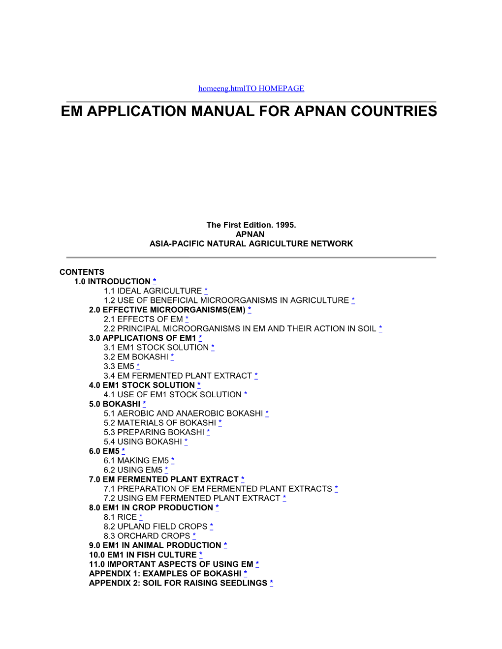 Em Application Manual for Apnan Countries