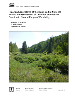 Riparian Ecosystems of the Manti-La Sal National Forest: an Assessment of Current Conditions in Relation to Natural Range of Variability