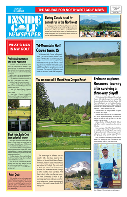 Tri-Mountain Golf Course Turns 25 Erdmann Captures Rosauers Tourney