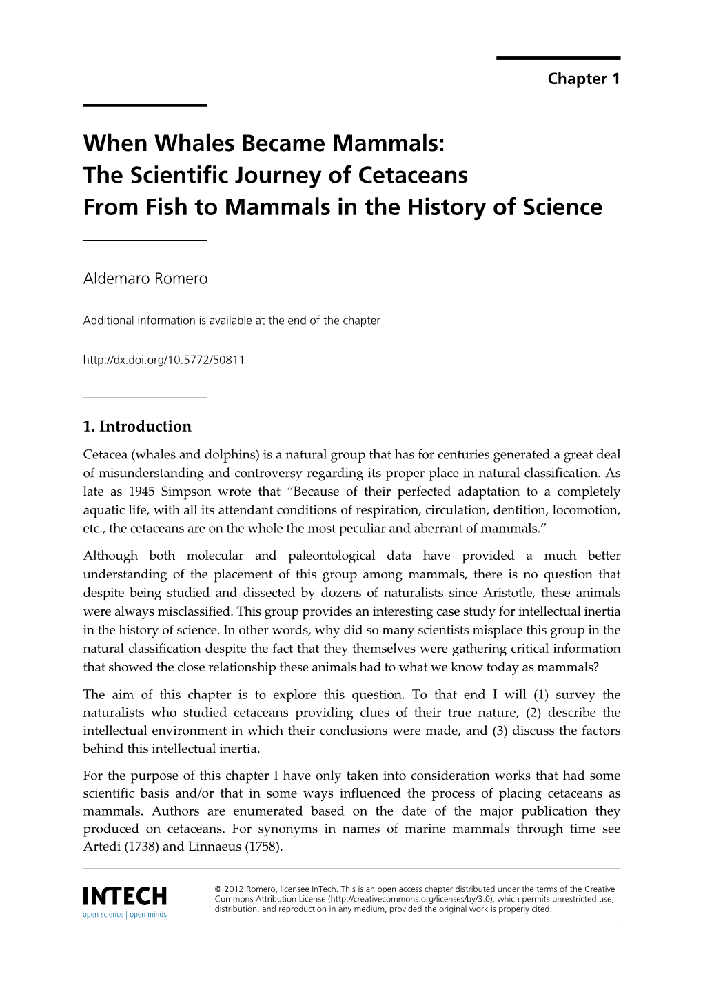 When Whales Became Mammals: the Scientific Journey of Cetaceans from Fish to Mammals in the History of Science