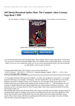 Download Spider-Man: the Complete Alien Costume Saga Book 1 PDF