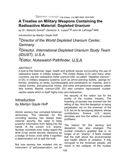 Depleted Uranium by Dr
