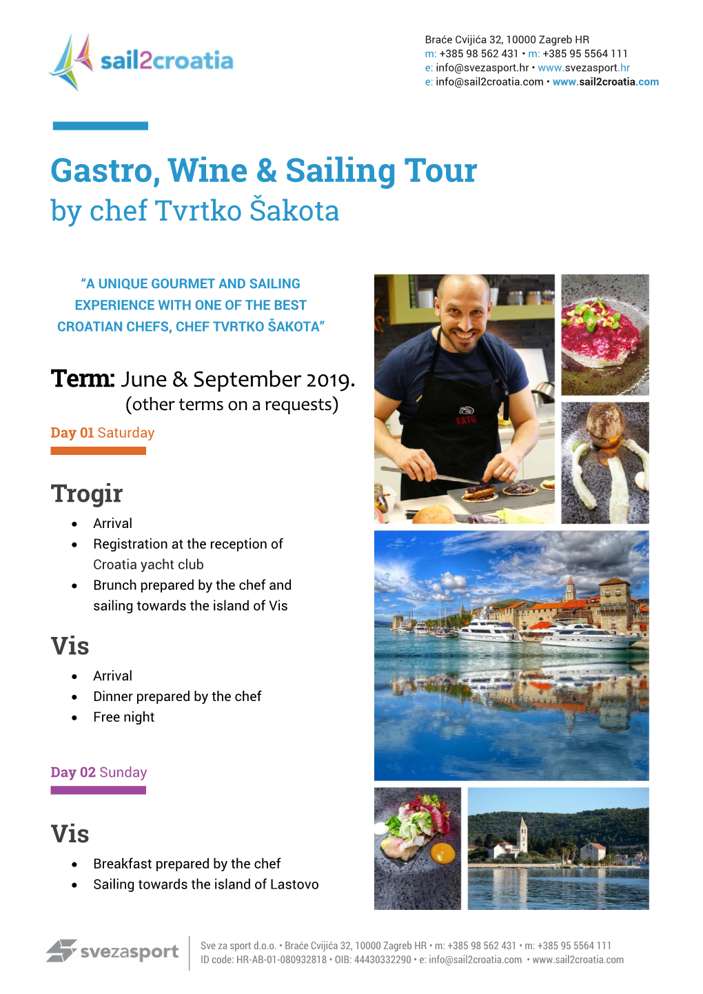 Gastro, Wine & Sailing Tour