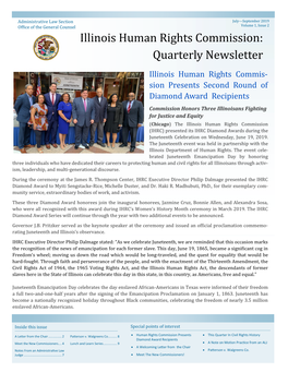 Illinois Human Rights Commission: Quarterly Newsletter