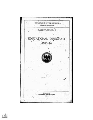 Educational Directory 915-16