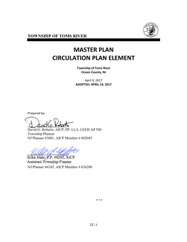Master Plan Circulation Plan Element