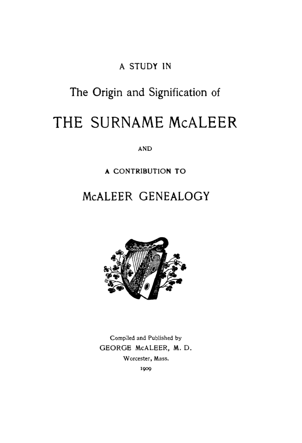 THE SURNAME Mcaleer