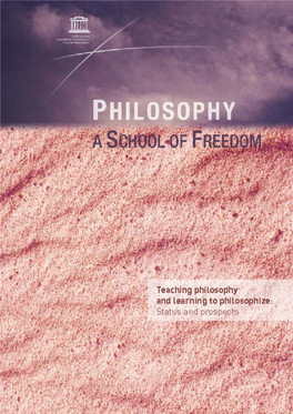 Philosophy: a School of Freedom; Teaching Philosophy and Learning