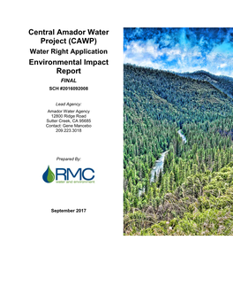 Environmental Impact Report FINAL SCH #2016092008