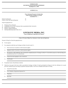 LIVEXLIVE MEDIA, INC. (Name of Registrant As Specified in Its Charter)