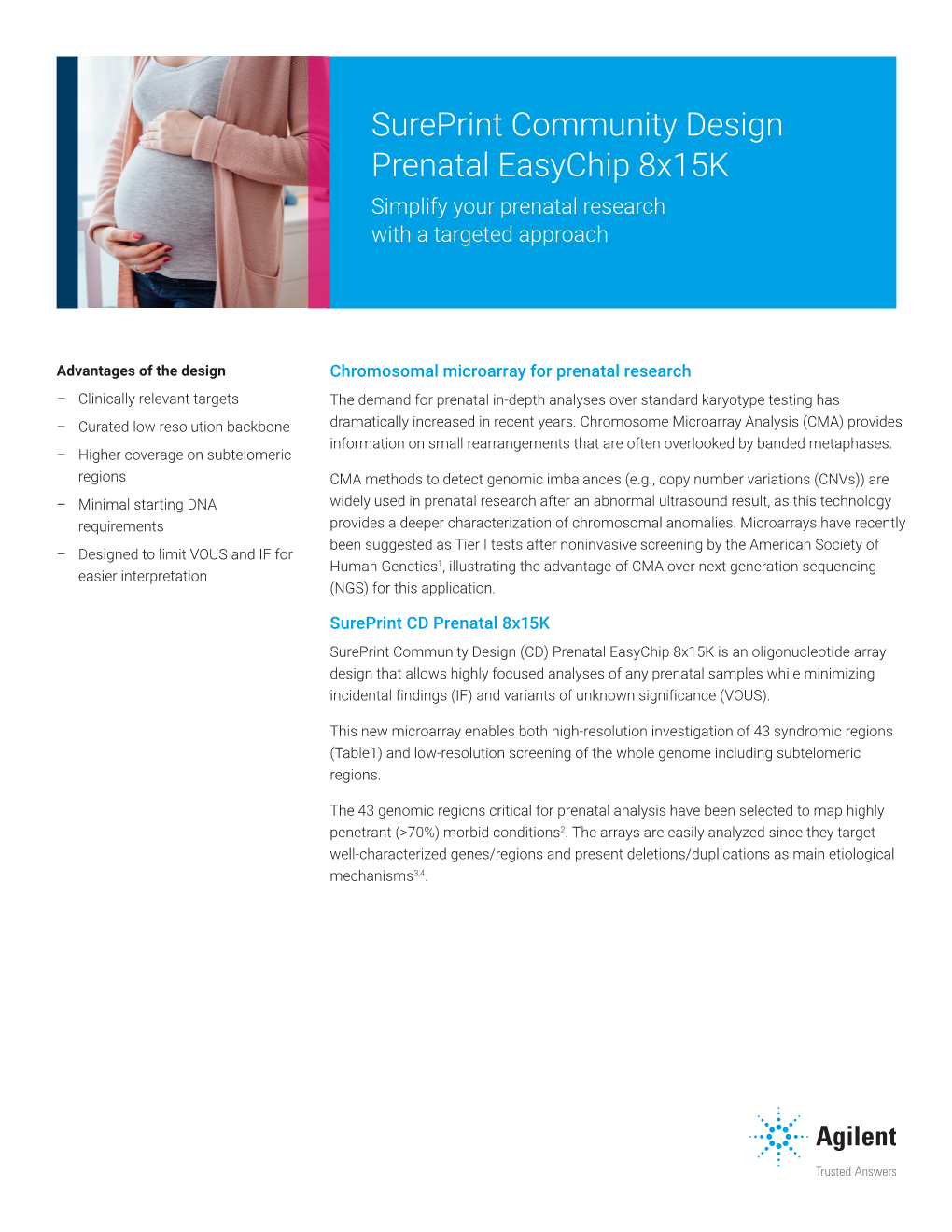 Sureprint Community Design Prenatal Easychip 8X15k Simplify Your Prenatal Research with a Targeted Approach