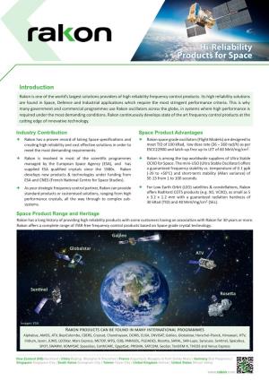 Hi-Reliability Products for Space