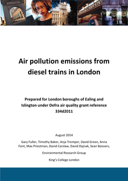 Air Pollution Emissions from Diesel Trains in London