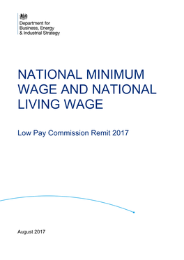 National Minimum Wage and National Living Wage