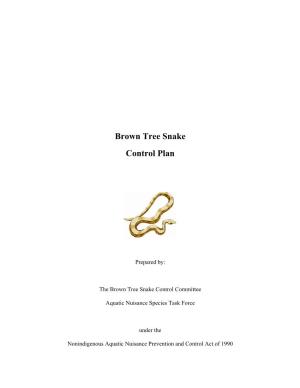 Brown Tree Snake Control Plan