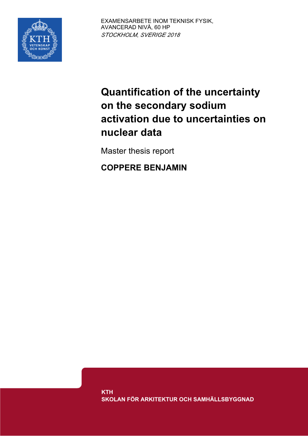 4. Results for the Quantification of the Uncertainty on the Secondary Sodium Activation