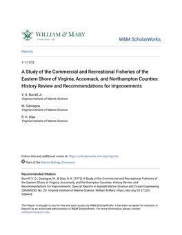 A Study of the Commercial and Recreational