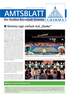 Der Großen Kreisstadt Grimma N Grimma Sagt Einfach Mal „Danke“