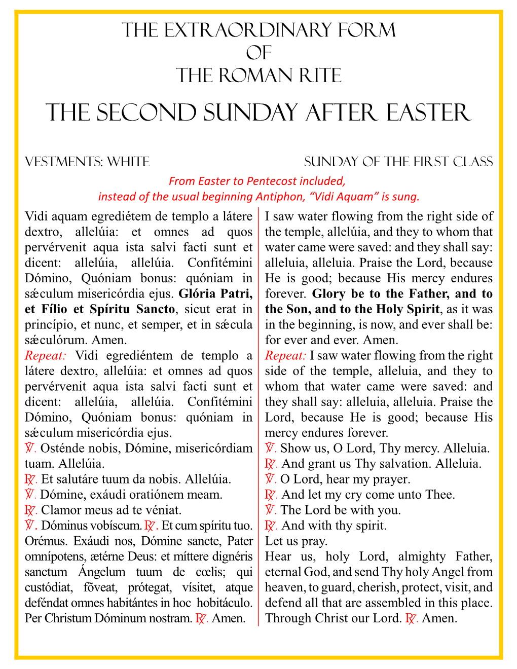 The Second Sunday After Easter