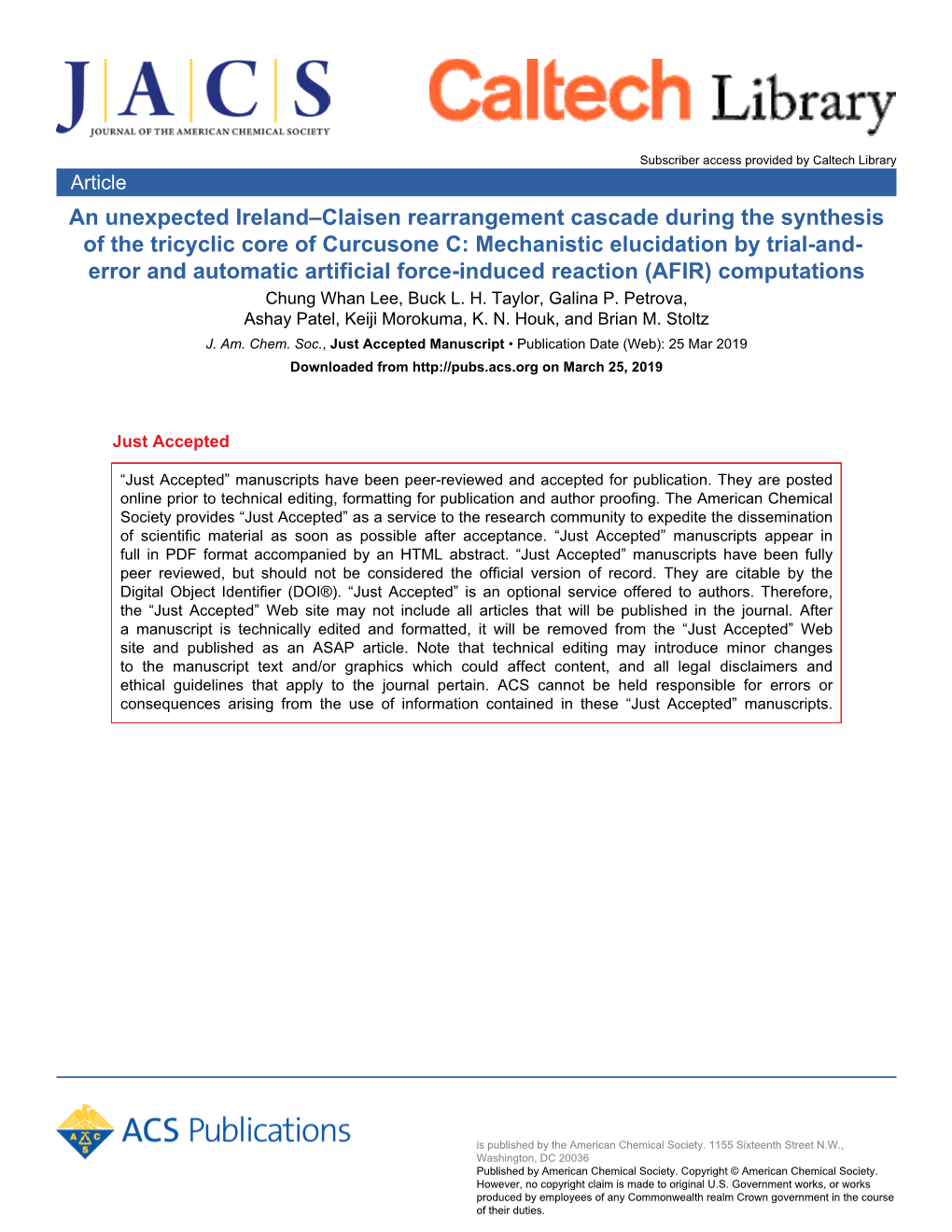 An Unexpected Ireland–Claisen Rearrangement Cascade During the Synthesis of the Tricyclic Core of Curcusone C