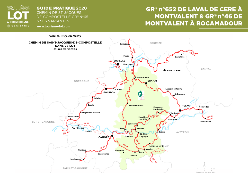 GR® N°652 DE LAVAL DE CERE À MONTVALENT & GR® N°46 DE MONTVALENT À ROCAMADOUR