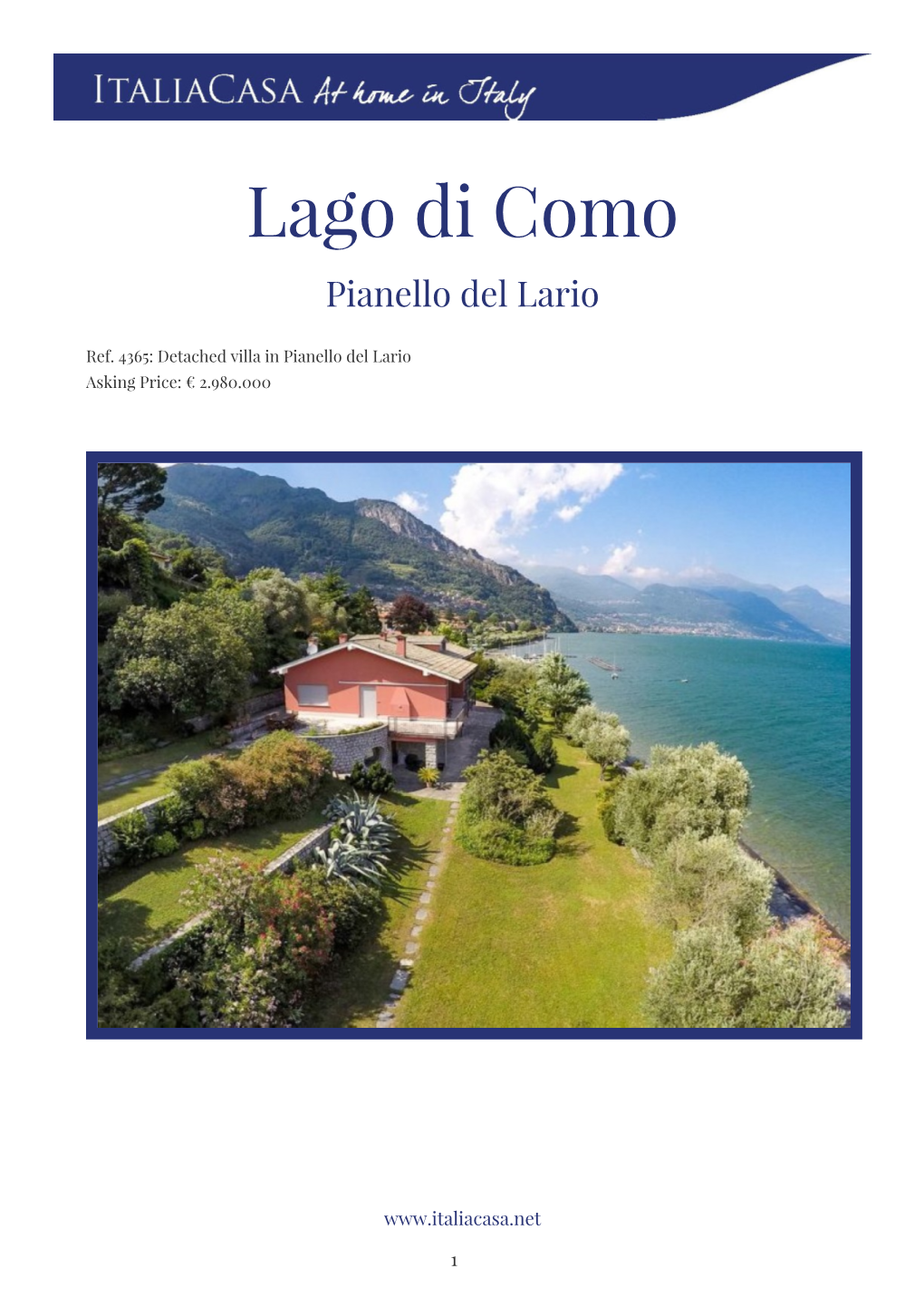 Lago Di Como Pianello Del Lario