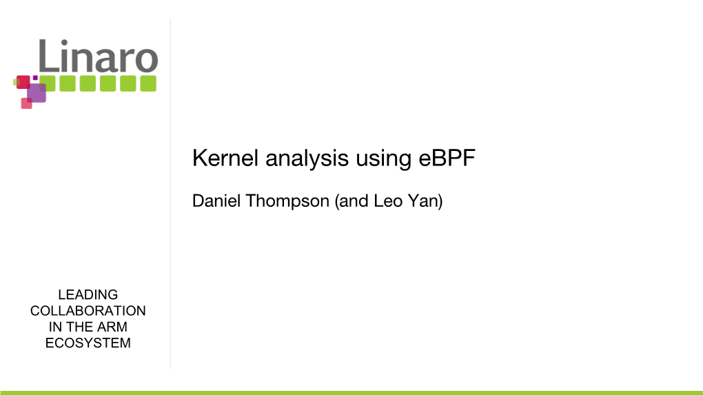 Kernel Analysis Using Ebpf