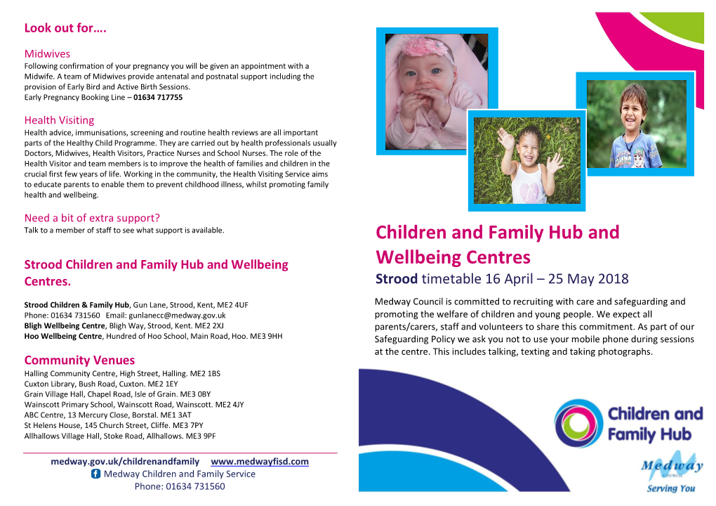 Children and Family Hub and Wellbeing Centres