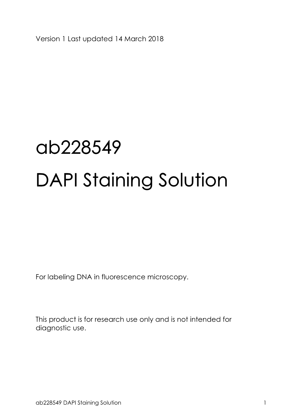 Ab228549 DAPI Staining Solution