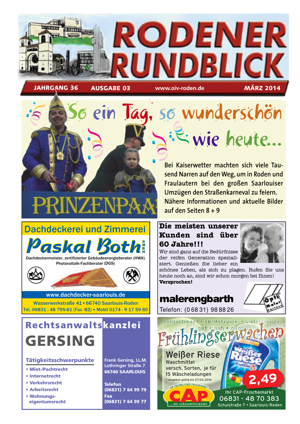 Rodener Rundblick März- 2014