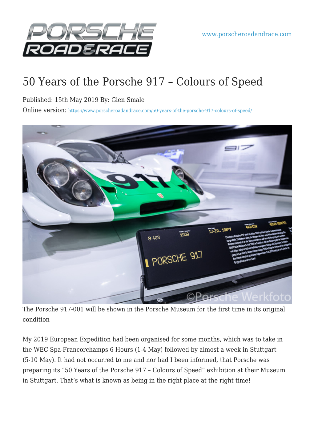 50 Years of the Porsche 917 – Colours of Speed