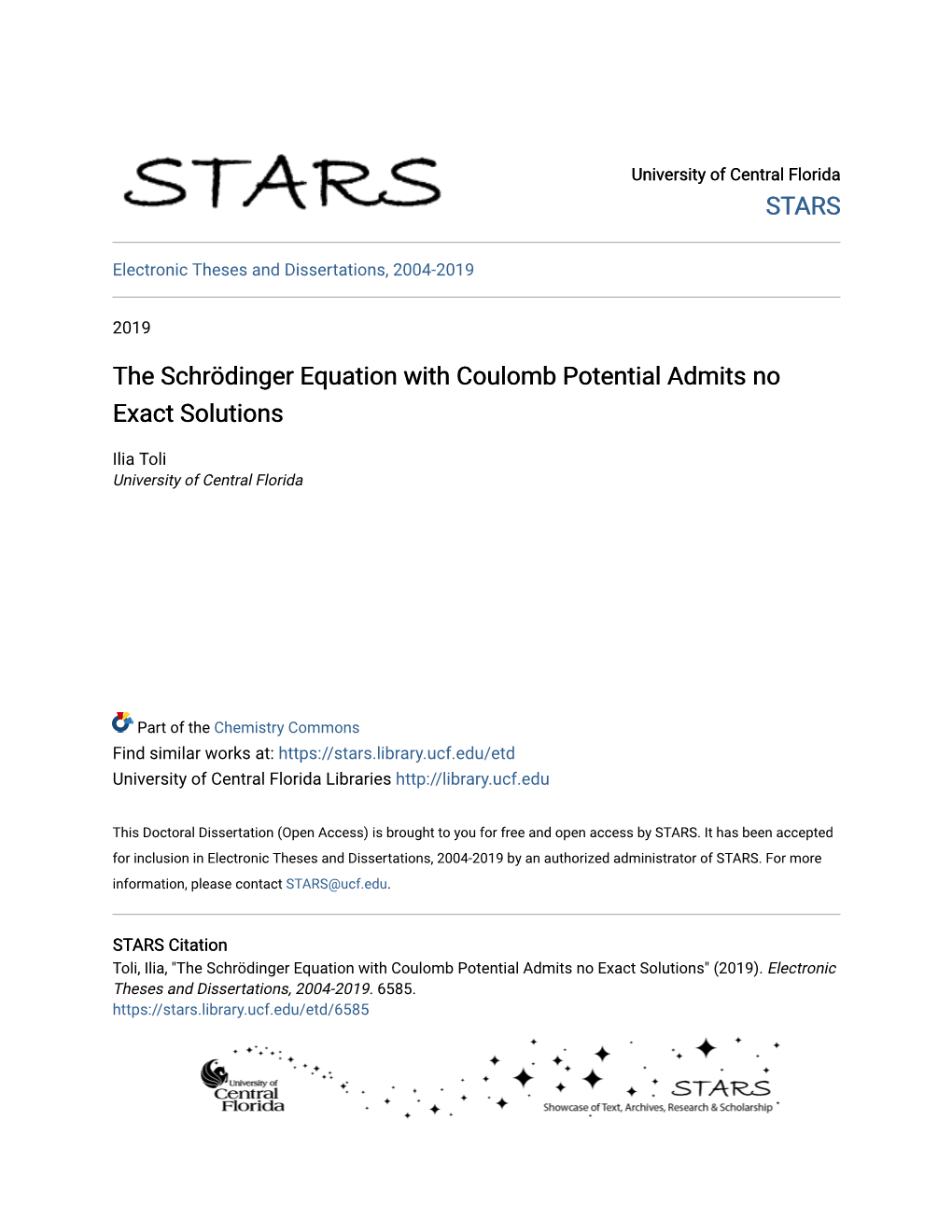 The Schrödinger Equation with Coulomb Potential Admits No Exact Solutions