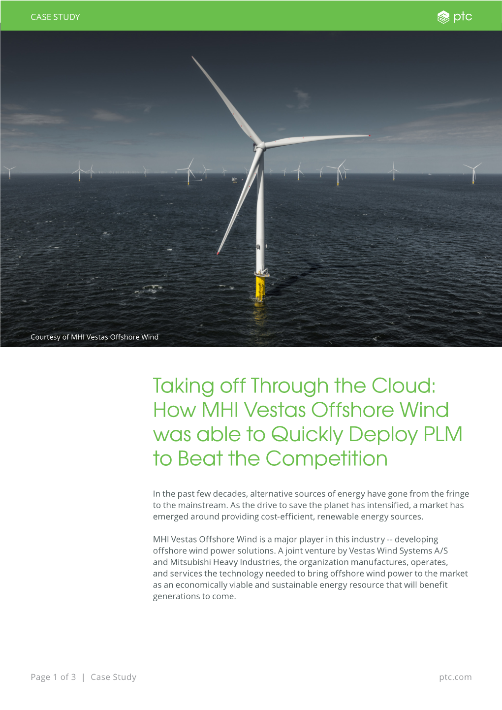 How MHI Vestas Offshore Wind Was Able to Quickly Deploy PLM to Beat the Competition