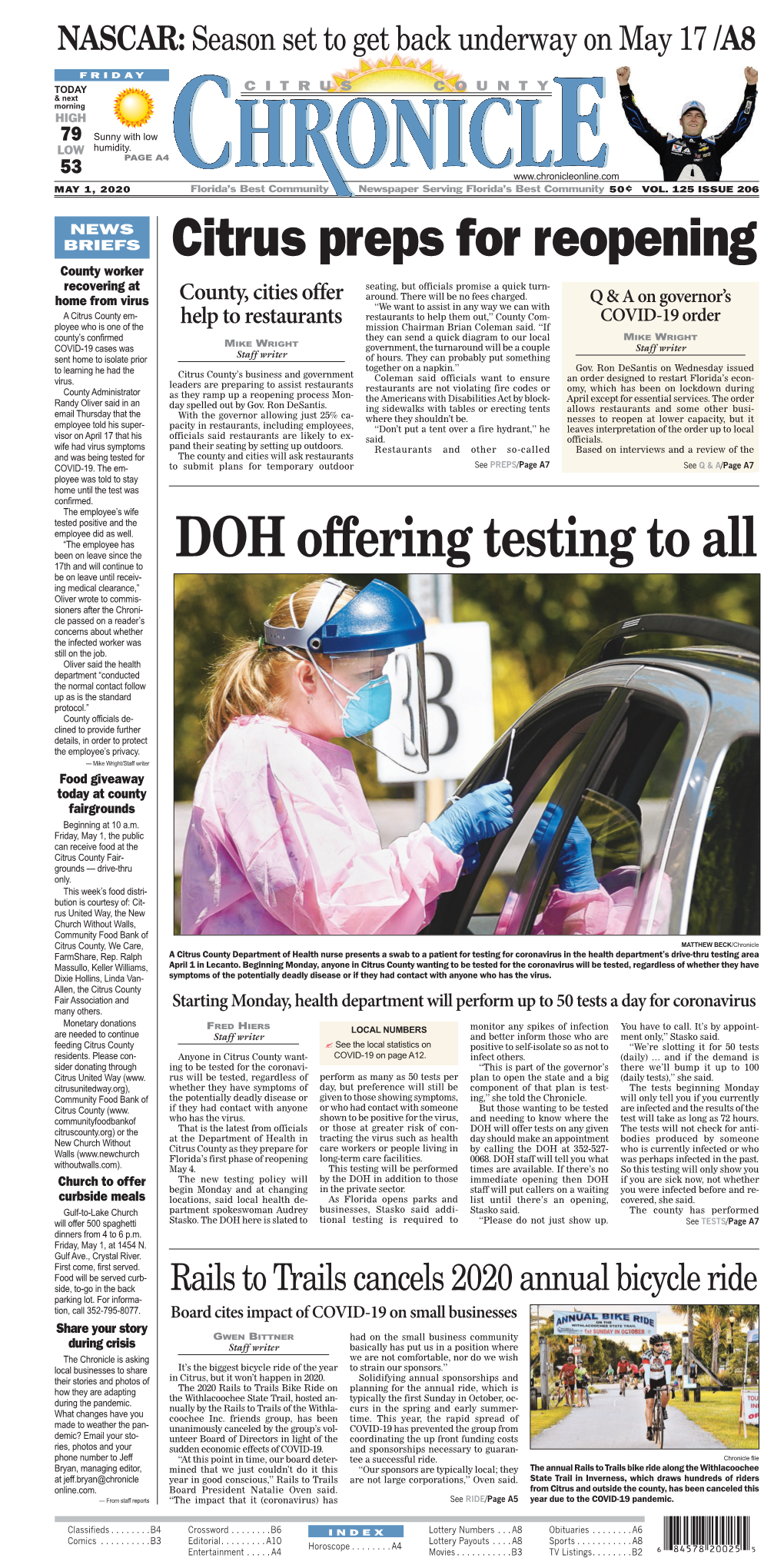 DOH Offering Testing To